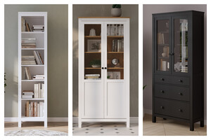 Шкафы-витрины HEMNES от IKEA: изысканный дизайн с натуральными материалами