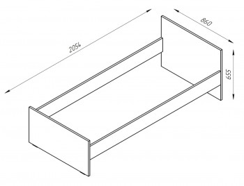 ORION/MALM кровать одинарная 80*200 белая 